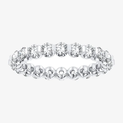 H-I / Si1-Si2) Womens 2.5MM 2 CT. T.W. Lab Grown White Diamond 10K Gold Eternity Wedding Band