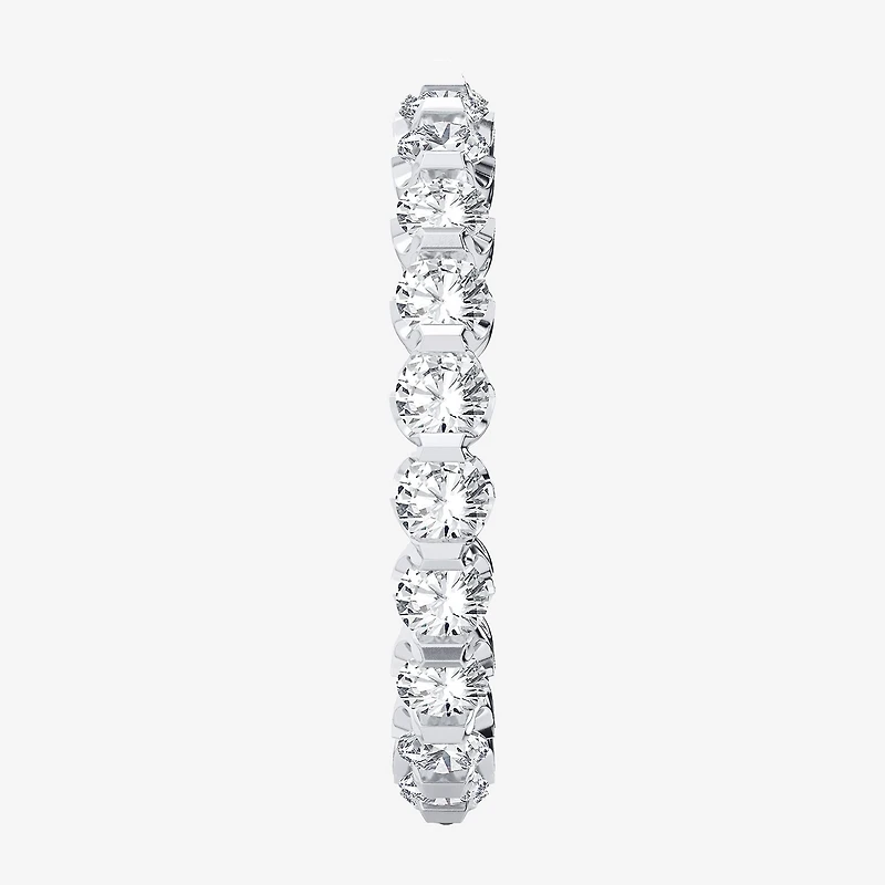 (H-I / Si1-Si2) Womens 2.5MM 2 CT. T.W. Lab Grown White Diamond 10K Gold Eternity Wedding Band