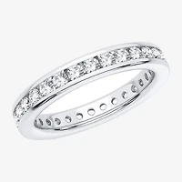 H-I / Si1-Si2) Womens 3MM CT. T.W. Lab Grown White Diamond 10K Gold Eternity Wedding Band