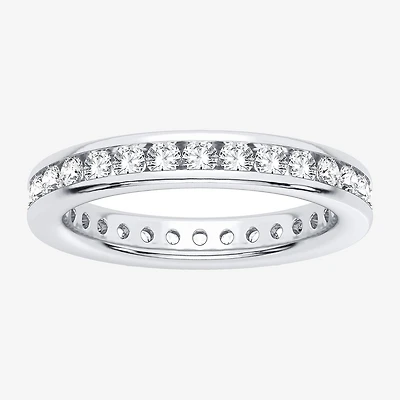 H-I / Si1-Si2) Womens 3MM CT. T.W. Lab Grown White Diamond 10K Gold Eternity Wedding Band