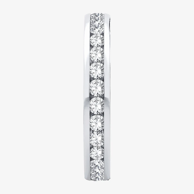 H-I / Si1-Si2) Womens 3MM CT. T.W. Lab Grown White Diamond 10K Gold Eternity Wedding Band