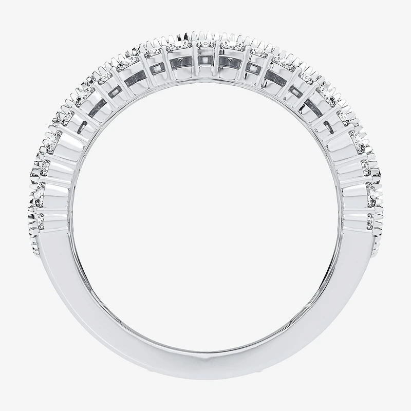 (H-I / Si1-Si2) Womens 7MM 2 CT. T.W. Lab Grown White Diamond 10K Gold Anniversary Band