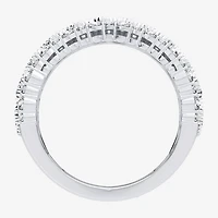(H-I / Si1-Si2) Womens 7MM 2 CT. T.W. Lab Grown White Diamond 10K Gold Anniversary Band