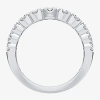 (H-I / Si1-Si2) Womens 8.5MM 2 CT. T.W. Lab Grown White Diamond 10K Gold Anniversary Band