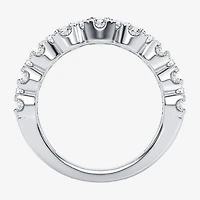 (H-I / Si1-Si2) Womens 9M 3 CT. T.W. Lab Grown White Diamond 10K Gold Anniversary Band