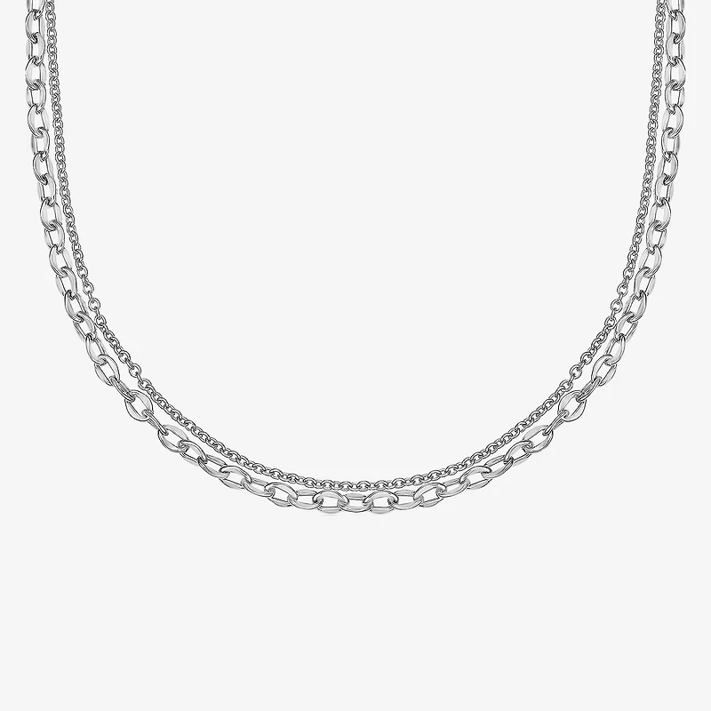 Mens Stainless Steel 22 Inch Link Chain Necklace
