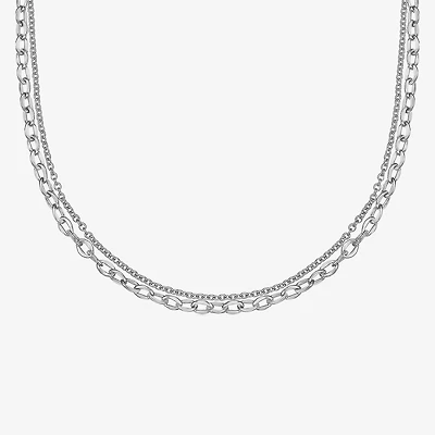 Mens Stainless Steel 22 Inch Link Chain Necklace