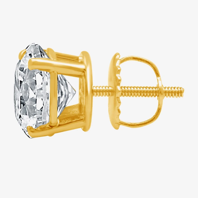 (F / SI1-SI2) Ever Star 1 1/2 CT. T.W. Lab Grown White Diamond 14K Gold 4.4mm Single Earring