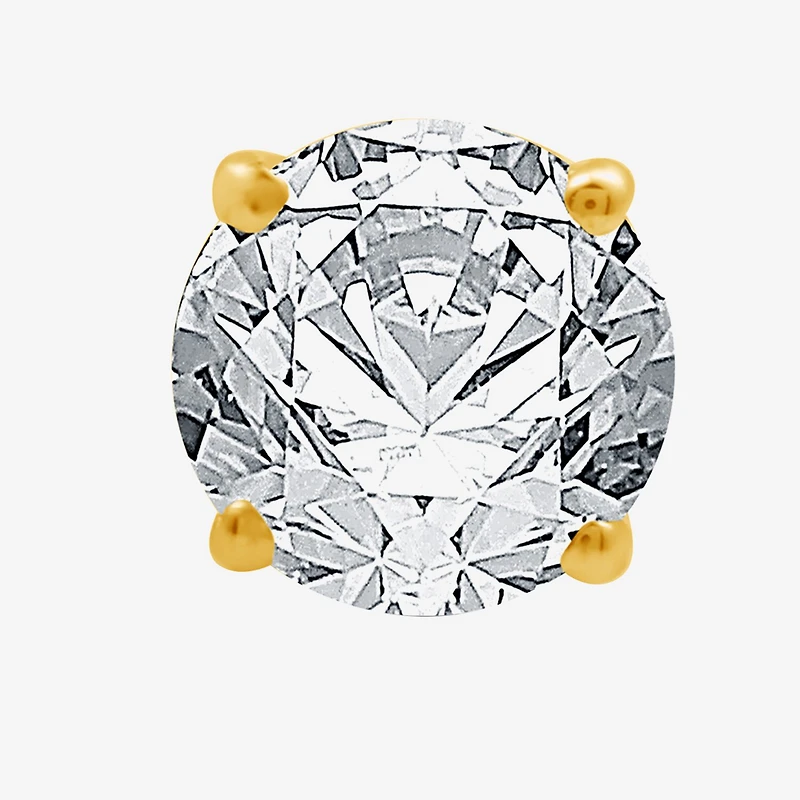 (F / SI1-SI2) Ever Star 1 1/2 CT. T.W. Lab Grown White Diamond 14K Gold 4.4mm Single Earring