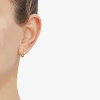 Womens 14K Gold 10.7mm Round Hoop Earrings