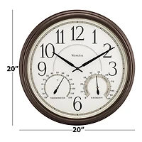 Westclox 20" Indoor/Outdoor Wall Clock