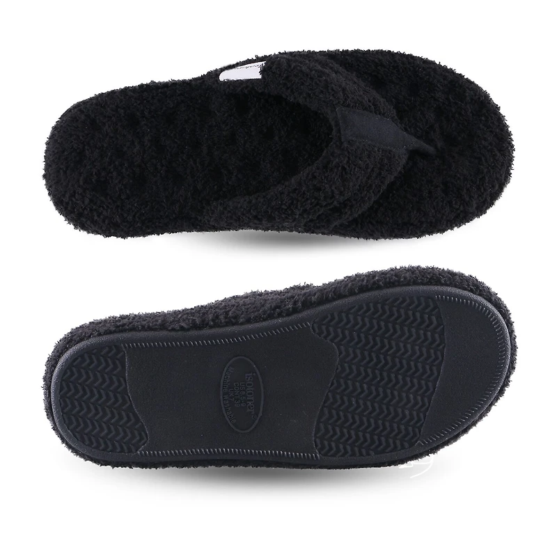 Isotoner Joey Soft Pile Thong Womens Round Slip-On Shoe