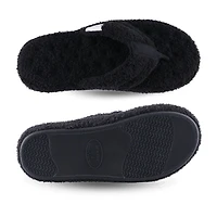 Isotoner Joey Soft Pile Thong Womens Round Slip-On Shoe