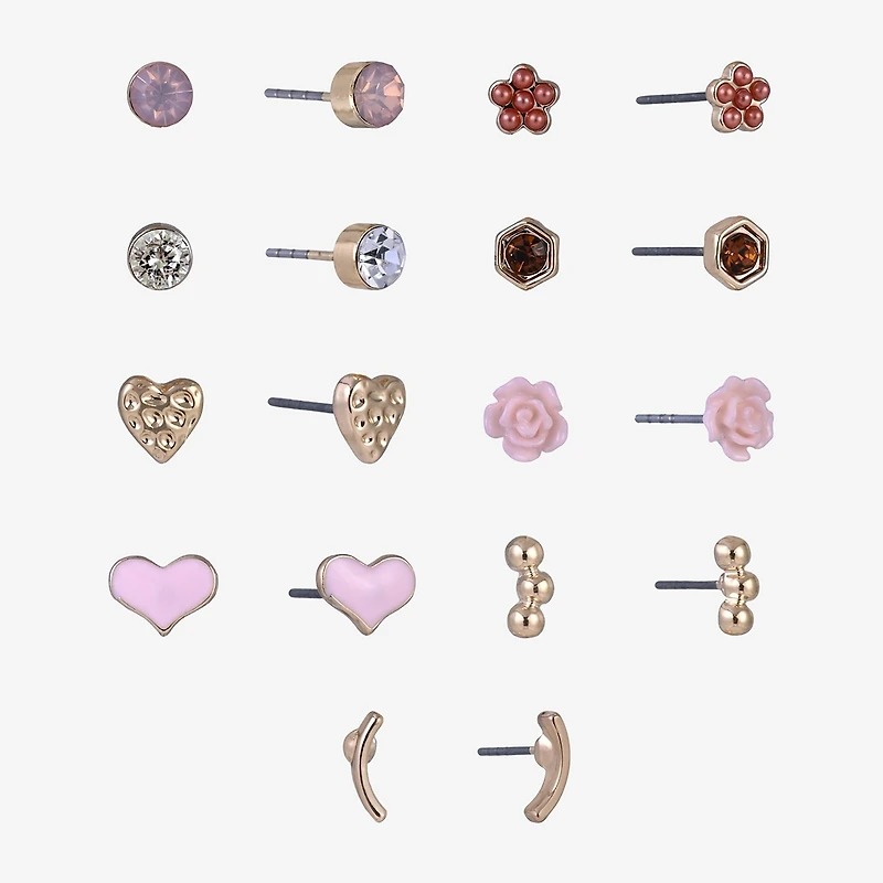 Arizona Womens 9 Pair Earring Set