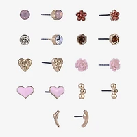 Arizona Womens 9 Pair Earring Set