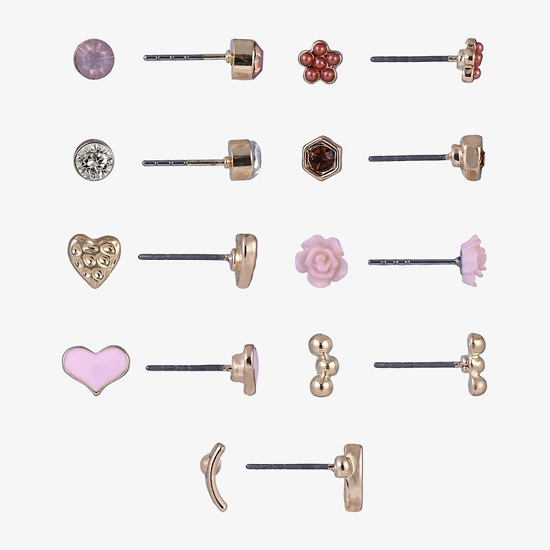 Arizona Womens 9 Pair Earring Set