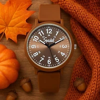 Speidel Color Pop Unisex Adult Brown Strap Watch 60910026