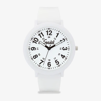 Speidel Color Pop Unisex Adult White Strap Watch 60910006