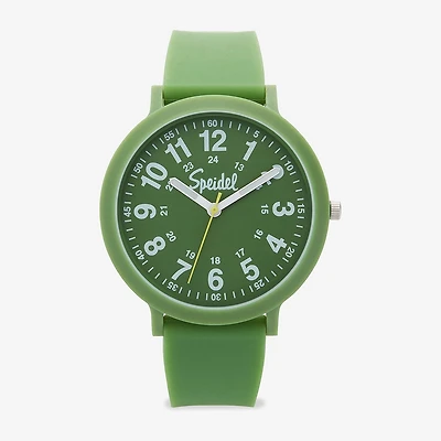 Speidel Color Pop Unisex Adult Green Strap Watch 60910022