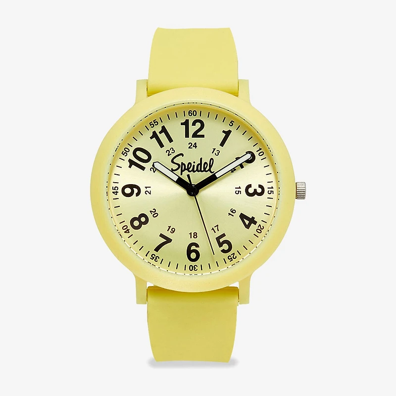 Speidel Color Pop Unisex Adult Yellow Strap Watch 60910025