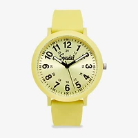 Speidel Color Pop Unisex Adult Yellow Strap Watch 60910025