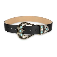 JS Jessica Simpson Turquoise Accented Casual Hip Belt Womens