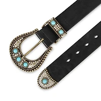 JS Jessica Simpson Turquoise Accented Casual Hip Belt Womens