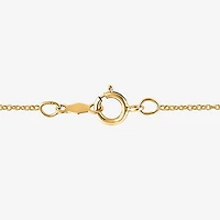 I / I1) Womens CT. Lab Grown White Diamond 10K Gold Pear 18 Inch Pendant Necklace
