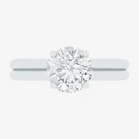(F / Vs2) Womens 2 CT. T.W. Lab Grown White Diamond 10K Gold Round Solitaire Engagement Ring
