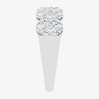 (F / Vs2) Womens 23.MM 4 CT. T.W. Lab Grown White Diamond 10K Gold Oval 5-Stone Wedding Band