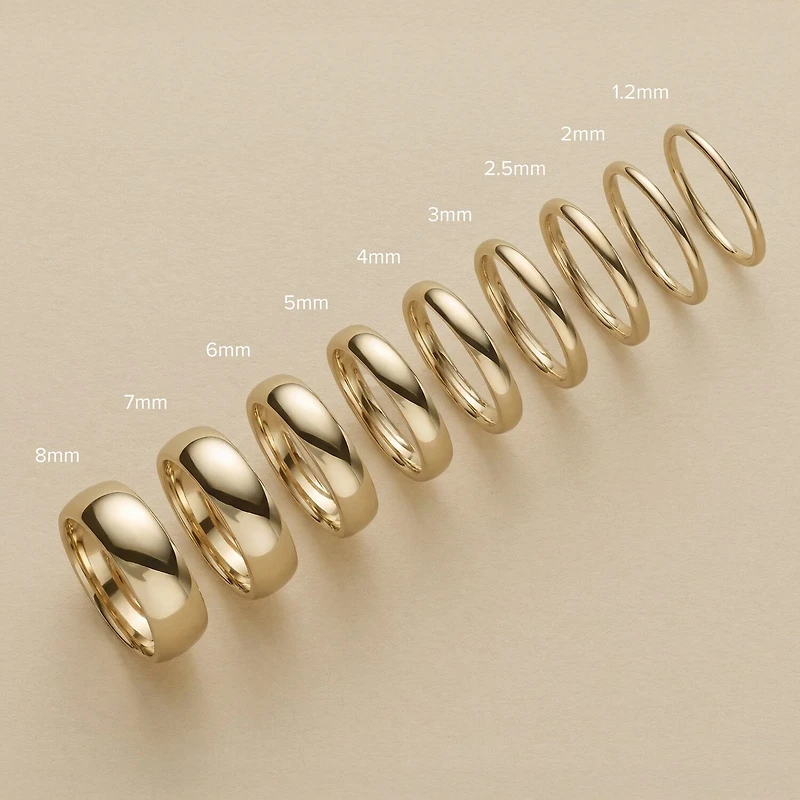 Womens 2MM Gold Wedding Band