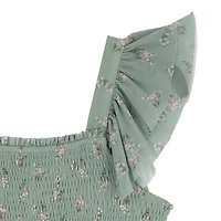 Rare Editions Big Kid Girls Short Sleeve Flutter Maxi Dress