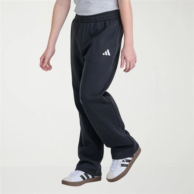 adidas Big Kid Boys Drawstring Waist Straight Mid Rise Regular Fit Fleece Jogger Pant