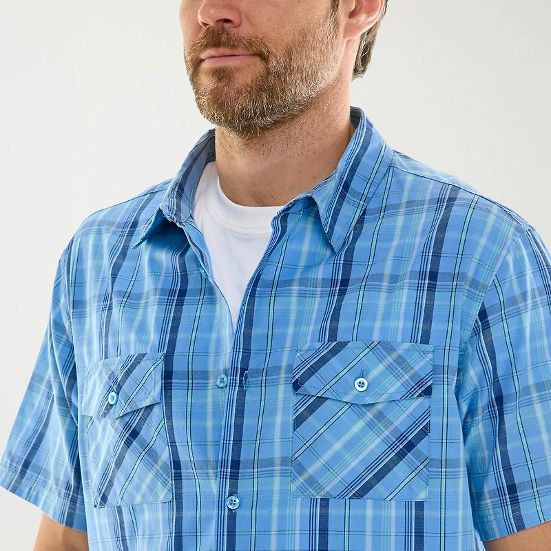 Hallstatt Workwear Mens Short Sleeve Regular Fit Button-Down Shirt