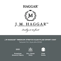 Haggar JMH Tailored Prince Of Wales Mens Plaid Modern Fit Sport Coat