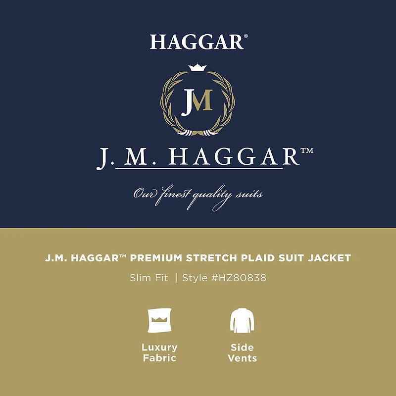 Haggar JMH Premium Mens Stretch Fabric Slim Fit Suit Jacket