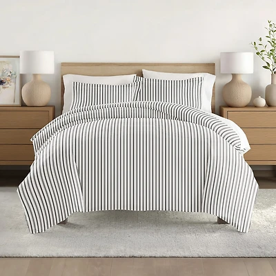 Casual Comfort Premium Ultra Soft Vertical Dreams Duvet Cover Set