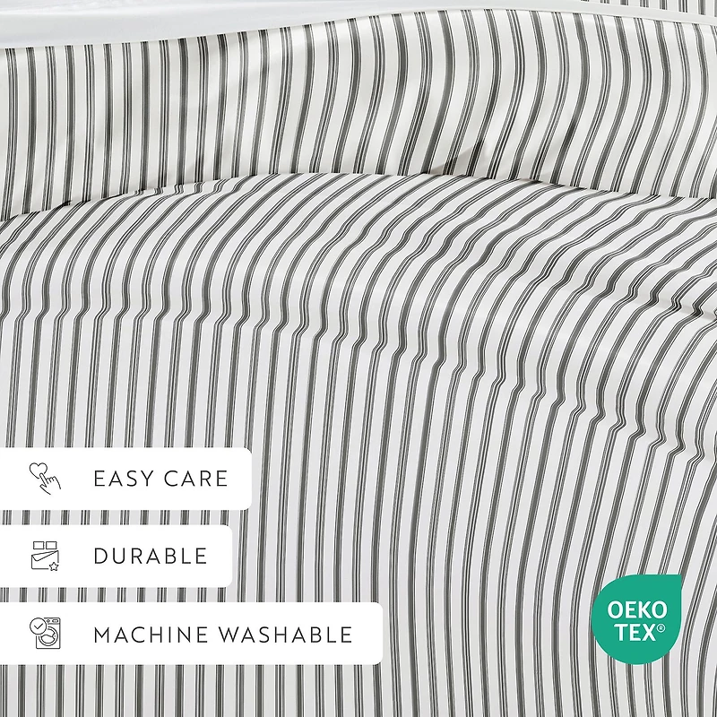 Casual Comfort Premium Ultra Soft Vertical Dreams Duvet Cover Set