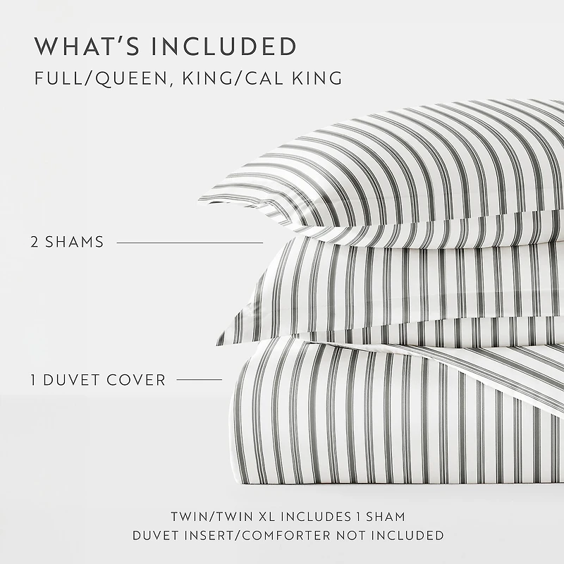 Casual Comfort Premium Ultra Soft Vertical Dreams Duvet Cover Set