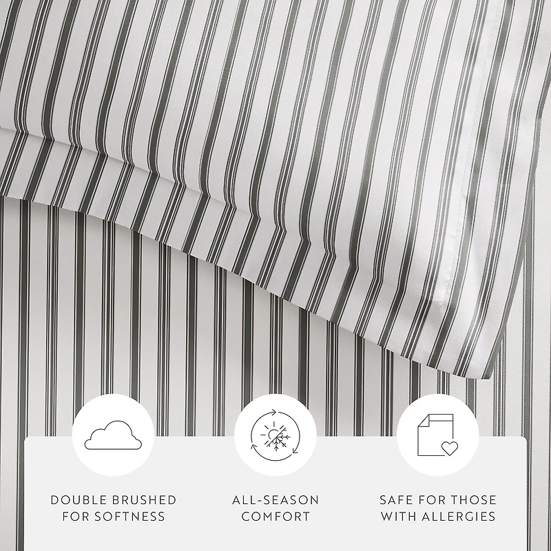 Casual Comfort Premium Ultra Soft Vertical Dreams Duvet Cover Set