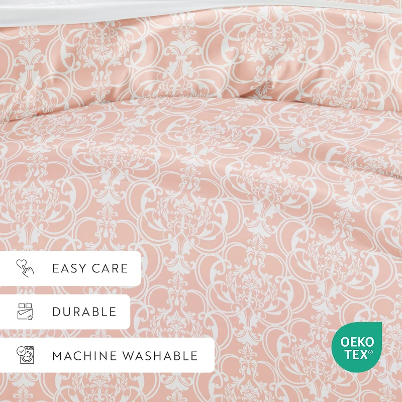 Casual Comfort Romantic Damask Pattern Oversized Duvet Cover Set