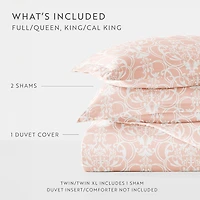 Casual Comfort Romantic Damask Pattern Oversized Duvet Cover Set