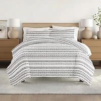 Casual Comfort Geo Threads Pattern Oversized Duvet Cover Set
