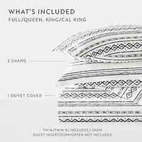 Casual Comfort Geo Threads Pattern Oversized Duvet Cover Set