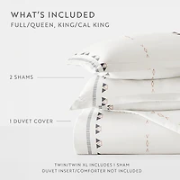 Casual Comfort Natural Geo Lines Patterned Duvet Cover Set