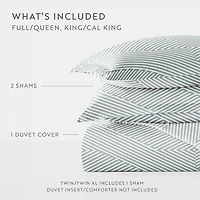 Casual Comfort Modern Diagonal Patterned Duvet Cover Set