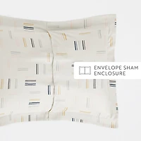Casual Comfort Geo Dash Patterned Duvet Cover Set