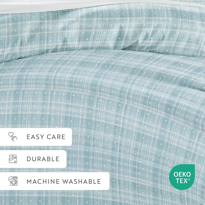 Casual Comfort Premium Ultra Soft Polka Dot Pattern Duvet Cover Set