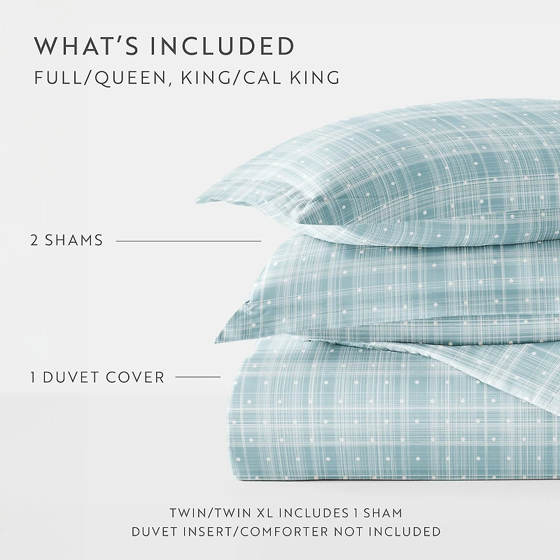 Casual Comfort Premium Ultra Soft Polka Dot Pattern Duvet Cover Set