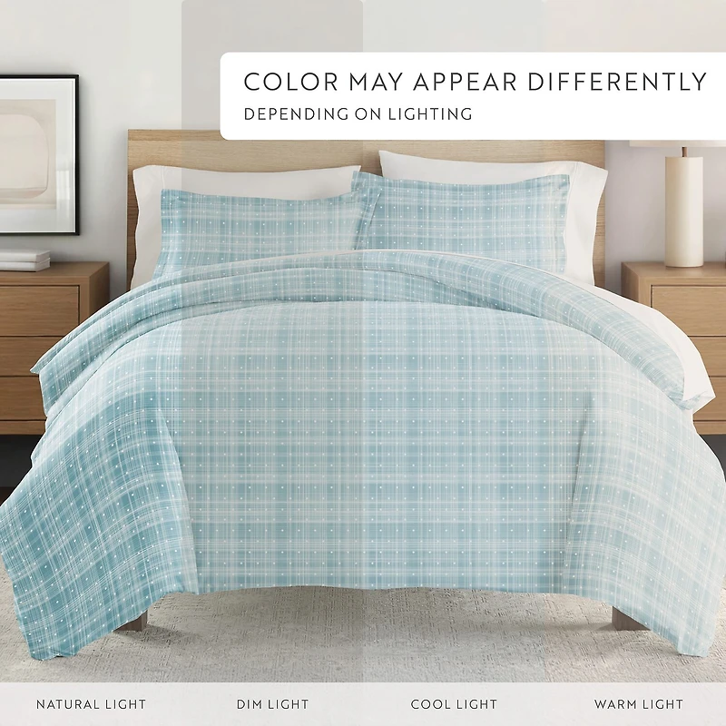 Casual Comfort Premium Ultra Soft Polka Dot Pattern Duvet Cover Set